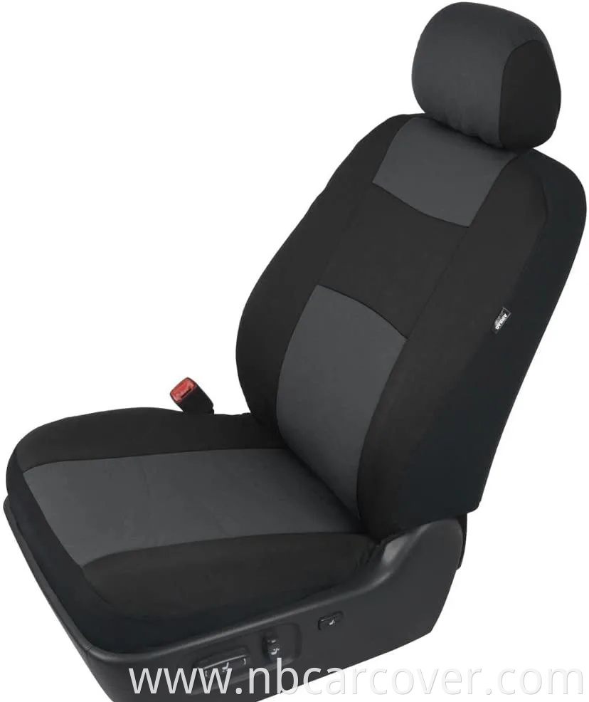 Universal Fit Flat Cloth Pair Bucket Seat Cover, (Black) Fit Most Car, Truck, SUV, or Van)